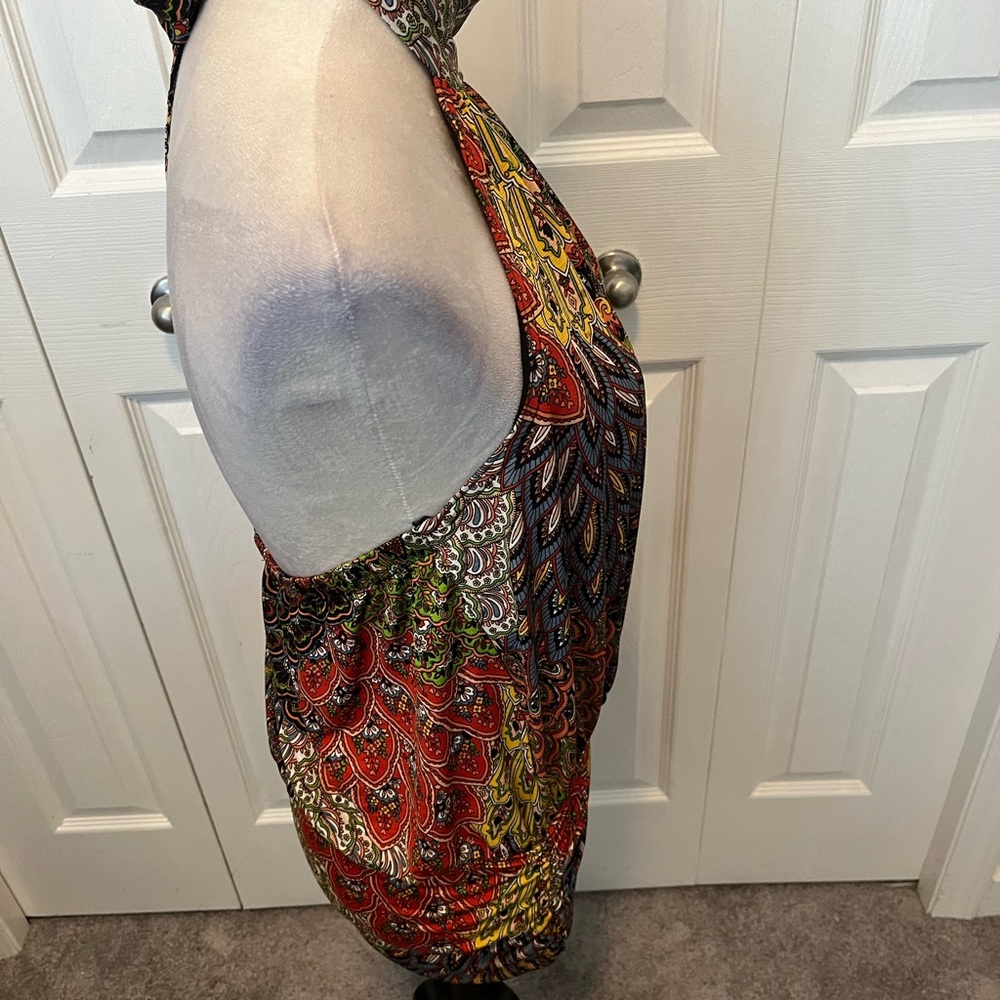 Joseph Ribkoff size 10 Sleeveless Halter Printed Party Top - Picture 14 of 16
